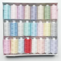 Coats Moon Thread - 24 X Extra Large Reels - Ideal For Sewing, Overlocking And Quilting - Light / Pastels Set