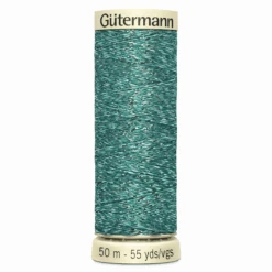 Gutermann Green Metallic Effect Thread - 50m -Singer Store 2T50M 235 ALT png