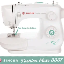 Singer Fashion Mate 3337 Sewing Machine - 1 Step Buttonhole, Latest Style Drop In Bobbin System, Great All Round Machine - New 2025 Model -Singer Store 3337