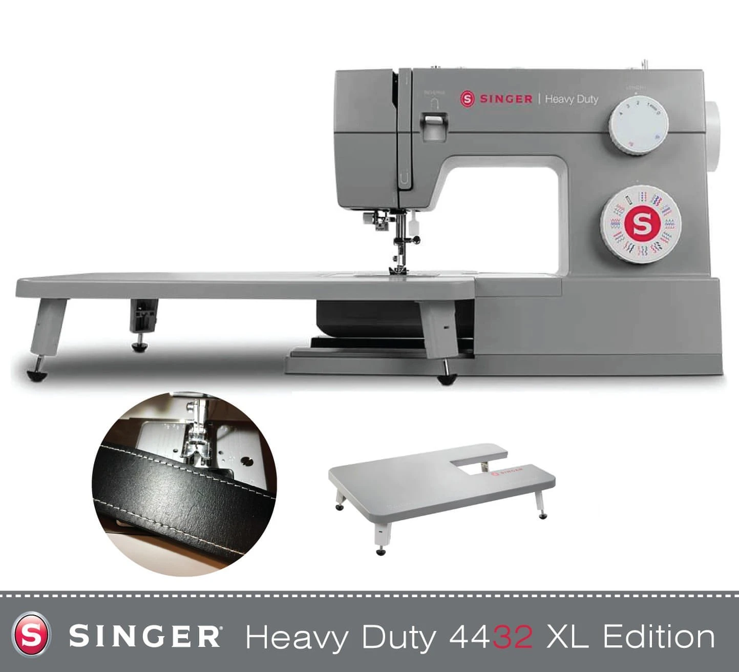 Singer Heavy Duty 4432 XL Bundle With Extension Table And Straight Stitch Foot - New 2025 Model 3 Singer Heavy Duty 4432 XL Bundle With Extension Table And Straight Stitch Foot - New 2025 Model