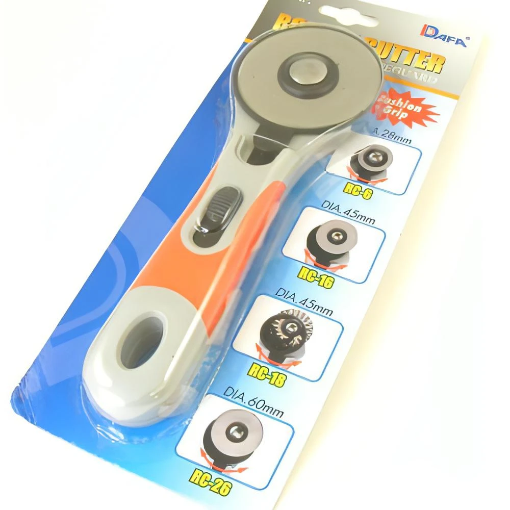 DAFA Orange Rotary Fabric Cutter - 45mm Soft Grip (as Seen On TV) 6 DAFA Orange Rotary Fabric Cutter - 45mm Soft Grip (as Seen On TV) - Image 4
