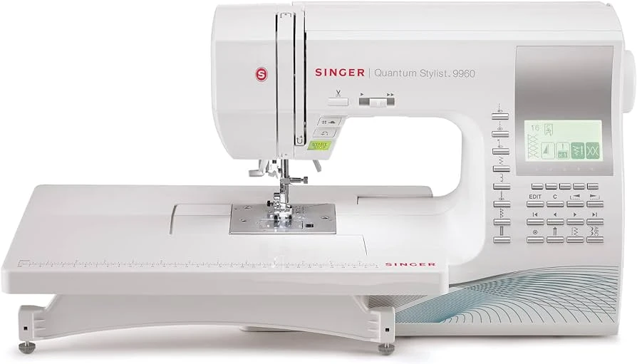 Singer Quantum Stylist 9960 Sewing Machine - Professional Results, Huge Amount Of Stitch Patterns, Extension Table, Hard Cover, Multiple Fonts - New 2025 Model 3 Singer Quantum Stylist 9960 Sewing Machine - Professional Results, Huge Amount Of Stitch Patterns, Extension Table, Hard Cover, Multiple Fonts - New 2025 Model