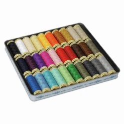 Gutermann Nostalgic Thread Box 1930 - Sew-All: 30 X 100m: Assorted Shades -Singer Store 640953 OPN png