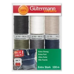 Gutermann Extra Strong Thread Set - 6 X 100m 9 Gutermann Extra Strong Thread Set - 6 X 100m -Singer Store 734528 1 ALT