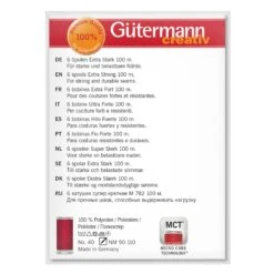 Gutermann Extra Strong Thread Set - 6 X 100m 10 Gutermann Extra Strong Thread Set - 6 X 100m -Singer Store 734528 1 BCK