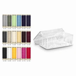 Gutermann Sew-All Thread Set With Storage Box - 100m (Pack Of 18) -Singer Store 799748 UPK png