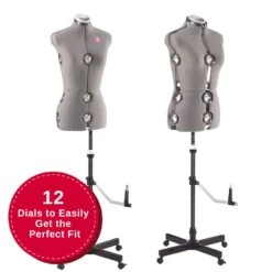 Singer DressWork Adjustable Dress Form - Medium To Large - Grey - Size 14 To 22 11 Singer DressWork Adjustable Dress Form - Medium To Large - Grey - Size 14 To 22 -Singer Store Dressform Grey 03