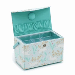 Unicorn Dash Sewing Box With Lid - Medium -Singer Store HGFB 305 OPN png