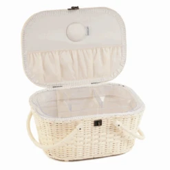 Morris Lemons Wicker Basket Sewing Box 7 Morris Lemons Wicker Basket Sewing Box -Singer Store HGLHB 601 OPN png