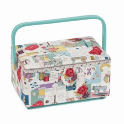Sew Retro Sewing Box With Handle - Medium