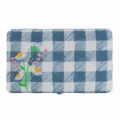 Wild Floral Plaid Rectangle Woven Basket Sewing Box - Small -Singer Store HGSWE 604 TOP png