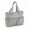 Deluxe Craft Bag - Grey Linen Polka Dot -Singer Store MRB 268 png