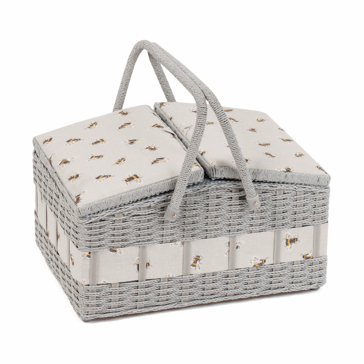 Bee Wicker Basket Sewing Box - Large 3 Bee Wicker Basket Sewing Box - Large