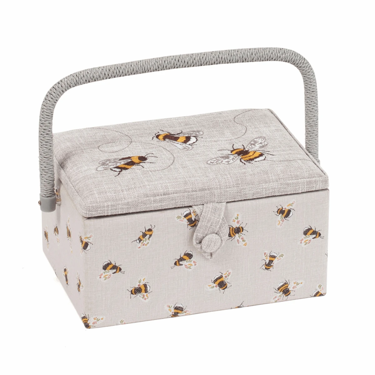 Embroidered Bee Sewing Box - Medium 3 Embroidered Bee Sewing Box - Medium