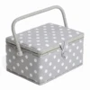 Grey Spot Sewing Box - Medium