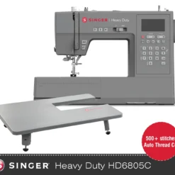 Singer Heavy Duty HD6805 Sewing Machine - Highest Spec Heavy Duty With Auto Thread Cut, Sews Letters And Numbers, Highly Recommended - New 2025 Model -Singer Store hd6805c table