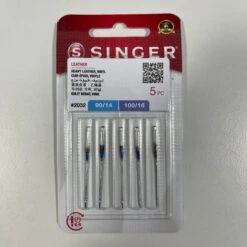 5 X Singer Leather Needles (2032) Assorted 90/14, 100/16