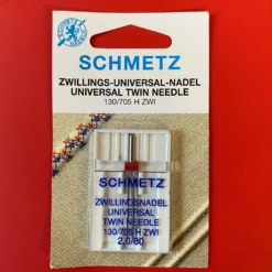Schmetz Universal Twin Needle Size 80, 2mm Gap