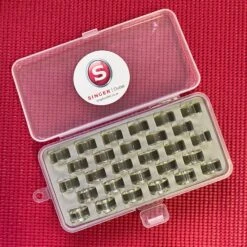 28 X Bobbins With Bobbin Storage Box + Foam Insert