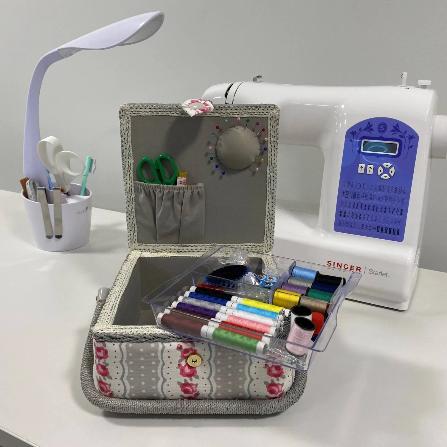 Luxury Craft Storage With Deluxe Craft Sewing Kit - Taupe * Ideal For Christmas * 4 Luxury Craft Storage With Deluxe Craft Sewing Kit - Taupe * Ideal For Christmas * - Image 2