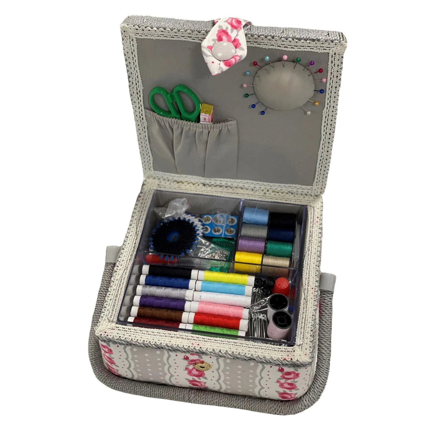 Luxury Craft Storage With Deluxe Craft Sewing Kit - Taupe * Ideal For Christmas * 3 Luxury Craft Storage With Deluxe Craft Sewing Kit - Taupe * Ideal For Christmas *